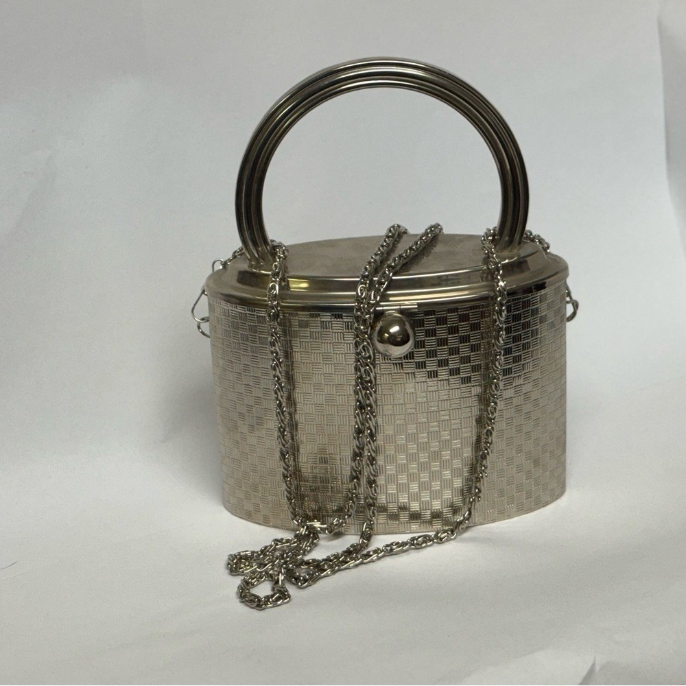 Sasha New York silver tone Evening Bag EUC - Picture 3 of 13